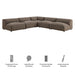 Modway Auren 5 Piece Lattice Bouclé Upholstered Modular Corner Sectional in Earth - dimensions and specifications