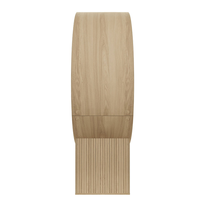 Aperture Round Alcove Accent Chair Natural Ivory