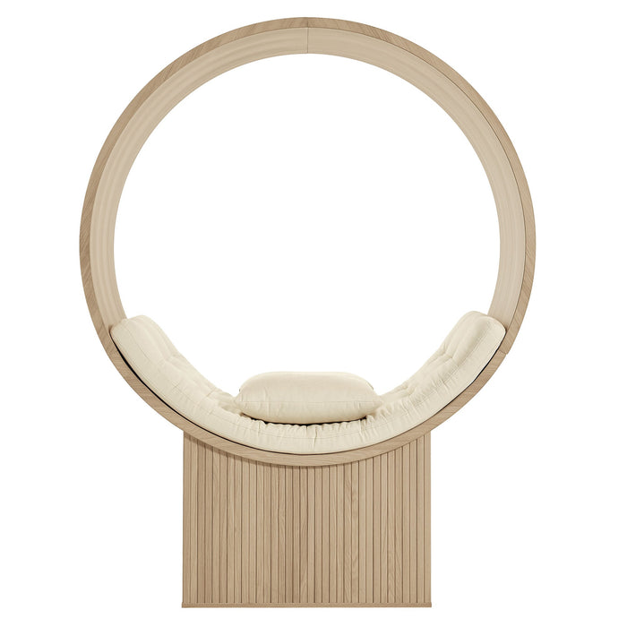 Aperture Round Alcove Accent Chair Natural Ivory