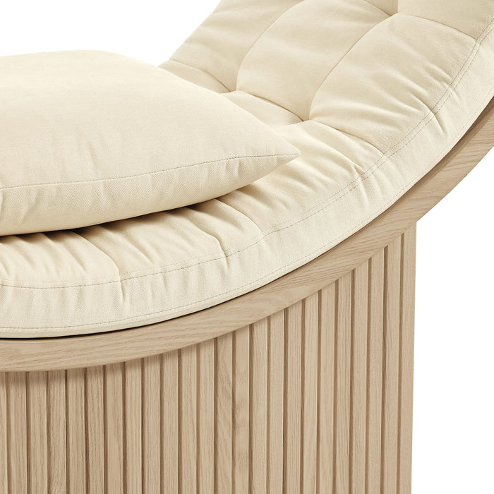 Aperture Round Alcove Accent Chair Natural Ivory