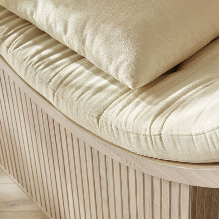 Aperture Round Alcove Accent Chair Natural Ivory