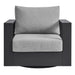 Tahoe Outdoor Powder-Coated Aluminum Swivel Armchair Gray Gray