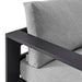 Tahoe Outdoor Powder-Coated Aluminum Swivel Armchair Gray Gray
