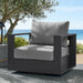 Tahoe Outdoor Powder-Coated Aluminum Swivel Armchair Gray Gray