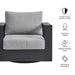 Tahoe Outdoor Powder-Coated Aluminum Swivel Armchair Gray Gray