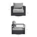 Tahoe Outdoor Powder-Coated Aluminum Swivel Armchair Gray Gray