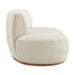 Modway Rialta Curved Left-Arm Performance Velvet Sectional Loveseat in Alabaster - angled view
