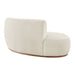 Modway Rialta Curved Left-Arm Performance Velvet Sectional Loveseat in Alabaster - side view