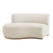 Modway Rialta Curved Left-Arm Performance Velvet Sectional Loveseat in Alabaster - detail view