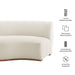 Modway Rialta Curved Left-Arm Performance Velvet Sectional Loveseat in Alabaster - dimensions and specifications