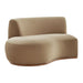 Modway Rialta Curved Left-Arm Performance Velvet Sectional Loveseat in Taupe - front view