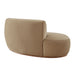 Modway Rialta Curved Left-Arm Performance Velvet Sectional Loveseat in Taupe - side view