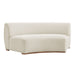 Modway Rialta Curved Armless Performance Velvet Sectional Loveseat in Alabaster - front view