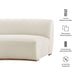 Modway Rialta Curved Armless Performance Velvet Sectional Loveseat in Alabaster - dimensions and specifications