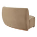 Modway Rialta Curved Armless Performance Velvet Sectional Loveseat in Taupe - side view