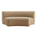 Modway Rialta Curved Armless Performance Velvet Sectional Loveseat in Taupe - detail view