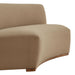 Modway Rialta Curved Armless Performance Velvet Sectional Loveseat in Taupe - lifestyle view
