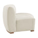 Modway Rialta Curved Right-Arm Performance Velvet Sectional Loveseat in Alabaster - angled view