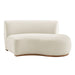 Modway Rialta Curved Right-Arm Performance Velvet Sectional Loveseat in Alabaster - detail view