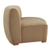 Modway Rialta Curved Right-Arm Performance Velvet Sectional Loveseat in Taupe - angled view