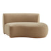 Modway Rialta Curved Right-Arm Performance Velvet Sectional Loveseat in Taupe - detail view