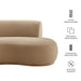 Modway Rialta Curved Right-Arm Performance Velvet Sectional Loveseat in Taupe - dimensions and specifications