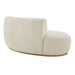Modway Rialta Curved Left-Arm Slub Weave Fabric Sectional Loveseat in Ecru - side view