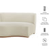 Modway Rialta Curved Left-Arm Slub Weave Fabric Sectional Loveseat in Ecru - dimensions and specifications