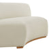 Modway Rialta Curved Armless Slub Weave Fabric Sectional Loveseat in Ecru - lifestyle view