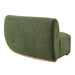 Modway Rialta Curved Armless Slub Weave Fabric Sectional Loveseat in Foliage - side view