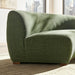 Modway Rialta Curved Armless Slub Weave Fabric Sectional Loveseat in Foliage - lifestyle view 17