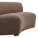 Modway Rialta Curved Armless Slub Weave Fabric Sectional Loveseat in Mocha - lifestyle view