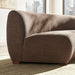Modway Rialta Curved Armless Slub Weave Fabric Sectional Loveseat in Mocha - lifestyle view 16