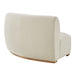 Modway Rialta Curved Right-Arm Slub Weave Fabric Sectional Loveseat in Ecru - side view