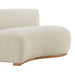 Modway Rialta Curved Right-Arm Slub Weave Fabric Sectional Loveseat in Ecru - lifestyle view