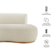 Modway Rialta Curved Right-Arm Slub Weave Fabric Sectional Loveseat in Ecru - dimensions and specifications