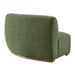 Modway Rialta Curved Right-Arm Slub Weave Fabric Sectional Loveseat in Foliage - side view
