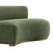 Modway Rialta Curved Right-Arm Slub Weave Fabric Sectional Loveseat in Foliage - lifestyle view