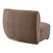 Modway Rialta Curved Right-Arm Slub Weave Fabric Sectional Loveseat in Mocha - side view