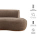 Modway Rialta Curved Right-Arm Slub Weave Fabric Sectional Loveseat in Mocha - dimensions and specifications