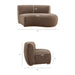 Modway Rialta Curved Right-Arm Slub Weave Fabric Sectional Loveseat in Mocha - dimensions and specifications 23