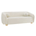 Modway Holland 85" Chenille Fabric Sofa in Cream