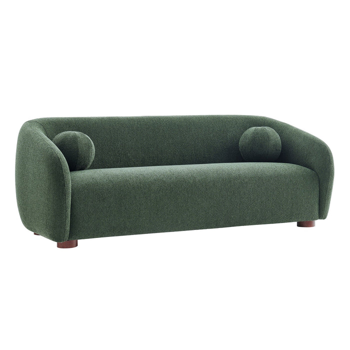 Modway Holland 85" Chenille Fabric Sofa in Pine