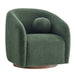 Modway Holland Swivel Chenille Fabric Armchair in Pine