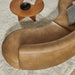 Modway Rialta 2 Piece Curved Vegan Leather Sectional Sofa in Toast - lifestyle view 6