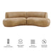 Modway Rialta 2 Piece Curved Vegan Leather Sectional Sofa in Toast - dimensions and specifications