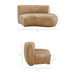 Modway Rialta 2 Piece Curved Vegan Leather Sectional Sofa in Toast - dimensions and specifications 10