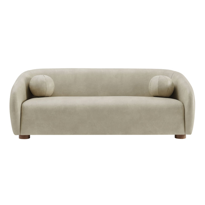 Modway Holland 85" Vegan Leather Sofa in Mineral - detail view