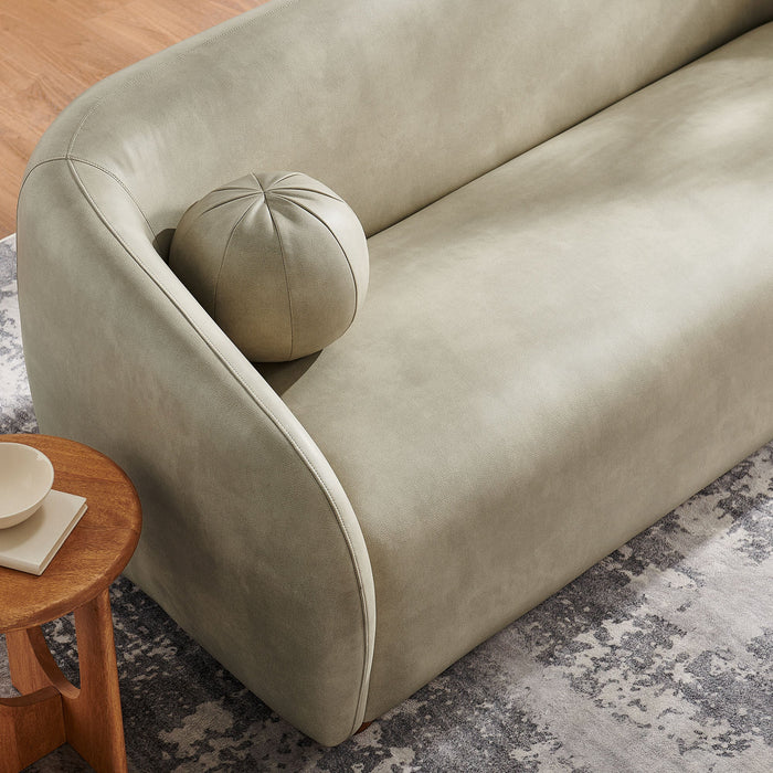 Modway Holland 85" Vegan Leather Sofa in Mineral - lifestyle view 17