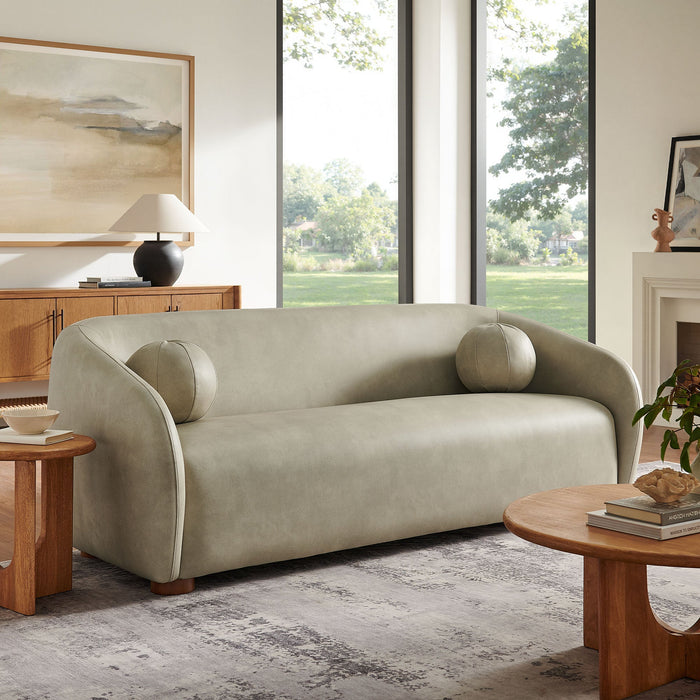 Modway Holland 85" Vegan Leather Sofa in Mineral - lifestyle view 20